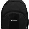Everest Luggage Backpack with Front and Side Pockets, Black, Large - Image 2