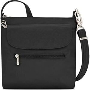 Travelon Anti-Theft Classic Mini Shoulder Bag, Black, One Size, 8.5 x 8.5 x 2