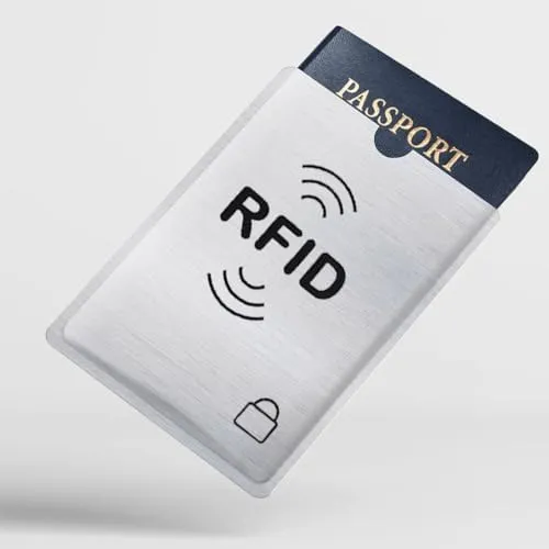 RFID Blocking Sleeve Anti Theft 6 Passport Holder Wallet Pocket - To protect your valuable information from theft RFID tagged - Image 3