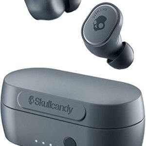 Skullcandy Sesh Evo In-Ear Wireless Earbuds, 24 Hr Battery, Microphone, Works with iPhone Android and Bluetooth Devices - Chill Grey