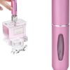 Mini Refillable Perfume Atomizer Spray Bottle, Portable Empty Fragrance Container Pump Case for Traveling and Outgoing 5ml (Pink)