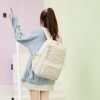 Laptop Backpack for Women Girls 15.6 Inch Mesh School Bag, Unisex Student Bookbag Waterproof Backpack for College Work Travel,Beige Backpack - Image 8