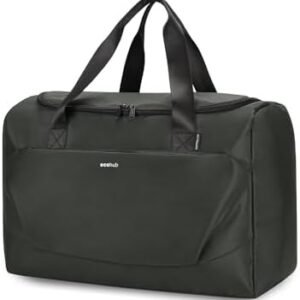 ECOHUB 18x14x8 For Spirit Airlines Personal Item Bag Foldable Travel Duffel Bag Travel Essentials Carry on Luggage Gym bag Weekender Overnight Bags Hospital Bags for Women and Men (Grey)