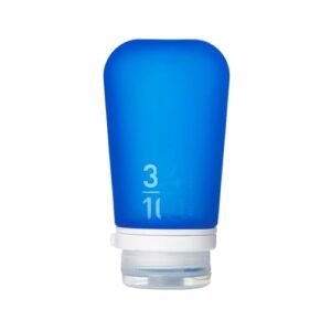 humangear GoToob+ (Large) | Refillable Silicone Travel Bottle | Locking Lid | Food-Safe Material | Dark Blue, Large (3.4 fl.oz.; 100ml)
