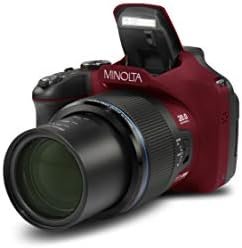 Minolta Pro Shot 20 Mega Pixel HD Digital Camera with 67x Optical Zoom, Full 1080p HD Video & 16GB SD Card (Red) - Image 2