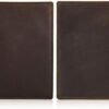 Polare Full Grain Leather Passport Holder RFID Blocking Travel Bifold Wallet Passport Holders 2 Passports (Dark Brown) - Image 6