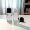 2 Packs Roll On Glass Bottles For Essential Oils, Perfume Roller Bottles with Plastic Roller Ball Empty Deodorant Containers Roller Ball Bottles For Fragrance Cosmetics (50ml/1.69Oz)