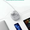 Alitayee USB C Portable Travel Power Strip with 3 Outlets 3 USB Ports Fast Charge, USB Extension Cord with Flat Plug and 3ft Wrapped Around Extension Cord for Cruise Travel Home Office - Image 3