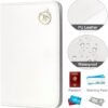 Passport Holder Cover, PU Leather Travel Wallet Case Organizer for Passport, Business Cards, Credit Cards, Boarding Passes (White Wallet) - Image 2