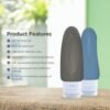 Dot&Dot Leak Proof Travel Bottles for Toiletries - 4 Pack Silicone Travel Toiletry Bottles - Travel Shampoo and Conditioner Bottles with TSA Quart Bag - 3 oz Travel Size Bottles - Image 8