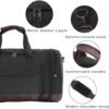 Canvas Big Crossbody Bag Large Capacity Travel Tote Weekend Bag Convenient Carry On Luggage Men Duffel Bag (Black) - Image 6