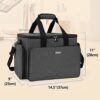 BAFASO Large Cosmetic Bag Makeup Bag with Adjustable Dividers, Travel Makeup Case Holds Cosmetics and Hair Supplies, Black - Image 6