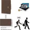 Polare Full Grain Leather Slim and Soft RFID Blocking wallet For Men Snap Bifold Travel Wallet Passport Holders 2 Passports (Dark Brown) - Image 8
