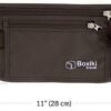 Boxiki Travel Money Belt - RFID Blocking Money Belt and Safe Waist Bag, Secure Fanny Pack for Men and Women, Fits Passport, Wallet, Phone and Personal Items. Running Belt, Waist Pack (Brown) - Image 9