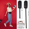 Money Belt for Travel Women Hidden Ginsco Slim RFID Blocking Passport Holder Unisex Travel Money Belt Under Clothes Anti Theft Travel Hidden Wallet for Travelling Workout Running Black 11'' - Image 7
