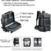 Grey 50L Laptop Backpack, Unisex, USB Port Design - Image 2