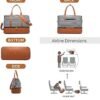 Sucipi Weekender Bags for Women Canvas Travel Duffle Bag with Shoe Compartment Overnight Bag Carry on Gym Duffel with Toiletry Bag for Traveling Weekend Hospital Bags for Labor and Delivery - Image 3