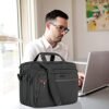 VANKEAN Laptop Briefcase for Men Women, Fits Up to 17.3 Inch Laptop Expandable Premium Laptop Shoulder Bag Water-Repellent Messenger Bag Computer Bag for Travel/Business-Black - Image 5