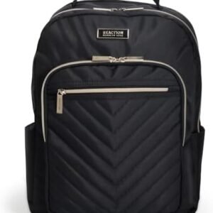 Kenneth Cole REACTION Women's Chelsea Chevron 15" Laptop and Tablet Backpack, Black