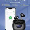 Wireless Earbuds Bluetooth V5.3 Headphones 50H Playback Deep Bass Stereo Ear Buds with LED Power Display Charging Case IPX7 Waterproof Earphones with Mic Headset for Laptop Pad Android/iOS Phones - Image 3