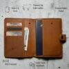 Genuine Leather AirTag Passport Holder and Wallet For Men and Women RFID Blocking For Secure Traveling and Documentation Organizer (Brown) - Image 2