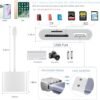 SD Card Reader for iPhone, Memory Card Reader with USB Camera Adapter Plug and Play Trail Game Camera SD Card Viewer Supports SD and TF Card Micro SD Card Adapter for iPad No App Required - Image 2