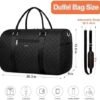 ITIEZY Travel Duffel Bag, Black Weekender Bag for Women, Weekender Travel Bag with Shoulder Strap, Quilted Duffle Bag for Women, Perfect for Gift - Image 6
