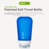 humangear GoToob+ (Large) | Refillable Silicone Travel Bottle | Locking Lid | Food-Safe Material | Dark Blue, Large (3.4 fl.oz.; 100ml) - Image 2