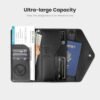 DTTO Passport Holder Travel Wallet for Women, Multi-purpose PU Leather Waterproof Passport Cover with Wrist Strap for Passport, Cards, Boarding Passes, Keys, Black - Image 2
