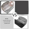 Makeup Bag, Travel Makeup Bag, Leather Waterproof Makeup Bag, Portable flat Large Opening Makeup Bag,Multifunctional Storage Travel Toiletry Bag Skincare Bag(Woven-Silver) - Image 7