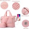 Duffle Bag for Travel, Weekender Bag with Shoe Compartment, Carry On Overnight Bag for Women with Toiletry Bag, 50L Gym Bag with Wet Pocket, Hospital Bags for Labor and Delivery - Image 3