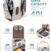 LOVEVOOK Travel Backpack for Women, TSA Carry On Backpack Flight Approved Luggage, 40L Water Resistant Personal Item Daypack Large Weekender Bag fit 17 inch Laptop with 3 Cubes, Beige-nude-coffee - Image 2