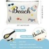 3 Pieces Beach Survival Kit Cosmetic Bag Travel Bag Pouch Bag Accessories for Birthday Appreciation Thanksgiving Day Valentine's Day - Image 2