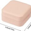 LETURE PU Leather Small Jewelry Box, Travel Portable Jewelry Case for Ring, Pendant, Earring, Necklace, Bracelet Organizer Storage Holder Boxes (Pink) - Image 5