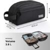 emissary Nylon Men's Toiletry Bag - Large Waterproof Shower Bag - Travel Toiletries Bag - Dopp Kitt for Men - Toiletry Bag for Men and Women - Shaving Bag for Men Travel (Black Water-Resistant) - Image 4