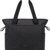 BAGSMART Tote Bag for Women, Large Womens Tote Bag with Zipper, Quilted Hobo Bag Top Handle Handbag for Travel Work
