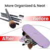 Silicone Makeup Brush Holder Travel Case - Compact and Versatile Makeup Brush Travel Case - Durable and Easy to Clean - Stylish Solution for Makeup Brush Storage - Image 4
