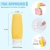 Silicone Travel Bottles for Toiletries TSA Approved Travel Size Containers Set 4 Pack Portable Leak Proof Refillable Cosmetic Squeeze Bottles Shampoo Hair Conditioner Body Lotion Bath Shower Gel - Image 3