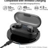 TOZO T10 Bluetooth 5.3 Wireless Earbuds with Wireless Charging Case IPX8 Waterproof Stereo Headphones in Ear Built in Mic Headset Premium Sound with Deep Bass for Sport Black - Image 3