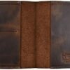 Hide & Drink, Leather Passport Case With Credit Card Slot, Bills Holder, Traveler Essentials, Handmade :: Bourbon Brown
