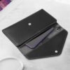 DTTO Passport Holder Travel Wallet for Women, Multi-purpose PU Leather Waterproof Passport Cover with Wrist Strap for Passport, Cards, Boarding Passes, Keys, Black - Image 4