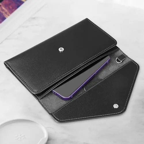 DTTO Passport Holder Travel Wallet for Women, Multi-purpose PU Leather Waterproof Passport Cover with Wrist Strap for Passport, Cards, Boarding Passes, Keys, Black - Image 4