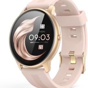 AGPTEK Smart Watch for Women, Smartwatch for Android and iOS Phones IP68 Waterproof Activity Tracker with Full Touch Color Screen Heart Rate Monitor Pedometer Sleep Monitor, Pink