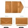 DTTO Passport Holder Travel Wallet for Women, Multi-purpose PU Leather Waterproof Passport Cover with Wrist Strap for Passport, Cards, Boarding Passes, Keys, Brown - Image 7