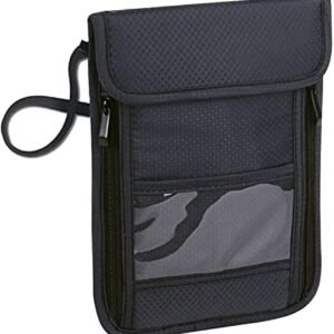 RFID Blocking Passport Holder Wallet with Neck Stash Pouch for Traveling Security Credit ID Card