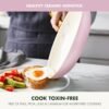 GreenPan Reserve Hard Anodized Healthy Ceramic Nonstick 10 Piece Cookware Pots and Pans Set, Gold Handle, PFAS-Free, Dishwasher Safe, Oven Safe, Blush Pink - Image 2