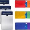 RFID Blocking Sleeve Anti Theft 6 Credit Card and 3 Passport Holder Wallet Pocket - To protect your valuable information from theft（coloured）
