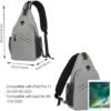 MOSISO Sling Backpack, Multipurpose Crossbody Shoulder Bag Travel Hiking Daypack - Image 3