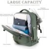 Carry on Backpack, Flight-approved Backpack for Traveling, 40L Personal Item Travel Backpack, Peacock Green - Image 4