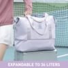 Travel Duffel Bag, Sports Tote Gym Bag, Shoulder Weekender Overnight Bag for Women - Image 2